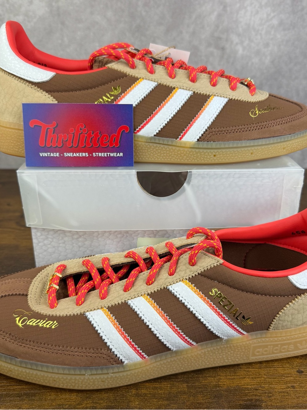 NEW adidas Handball Spezial Fresh Rags Hot Boiled Peanuts Size 11 KH7477 LE /813 - Picture 1 of 11